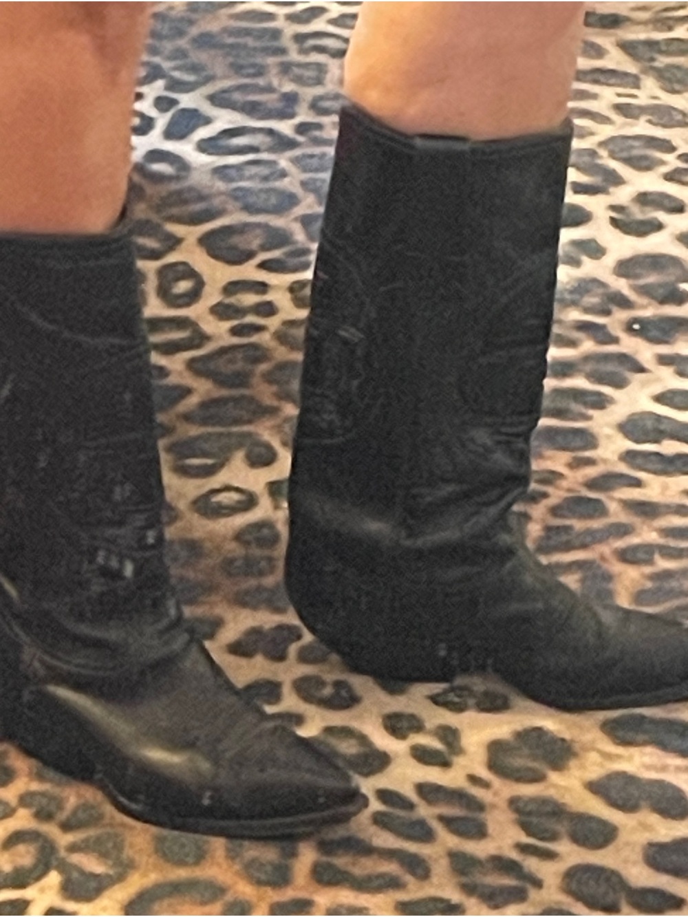 Handmade Unique Vintage 90s Mid-Calf Western Boots for Women